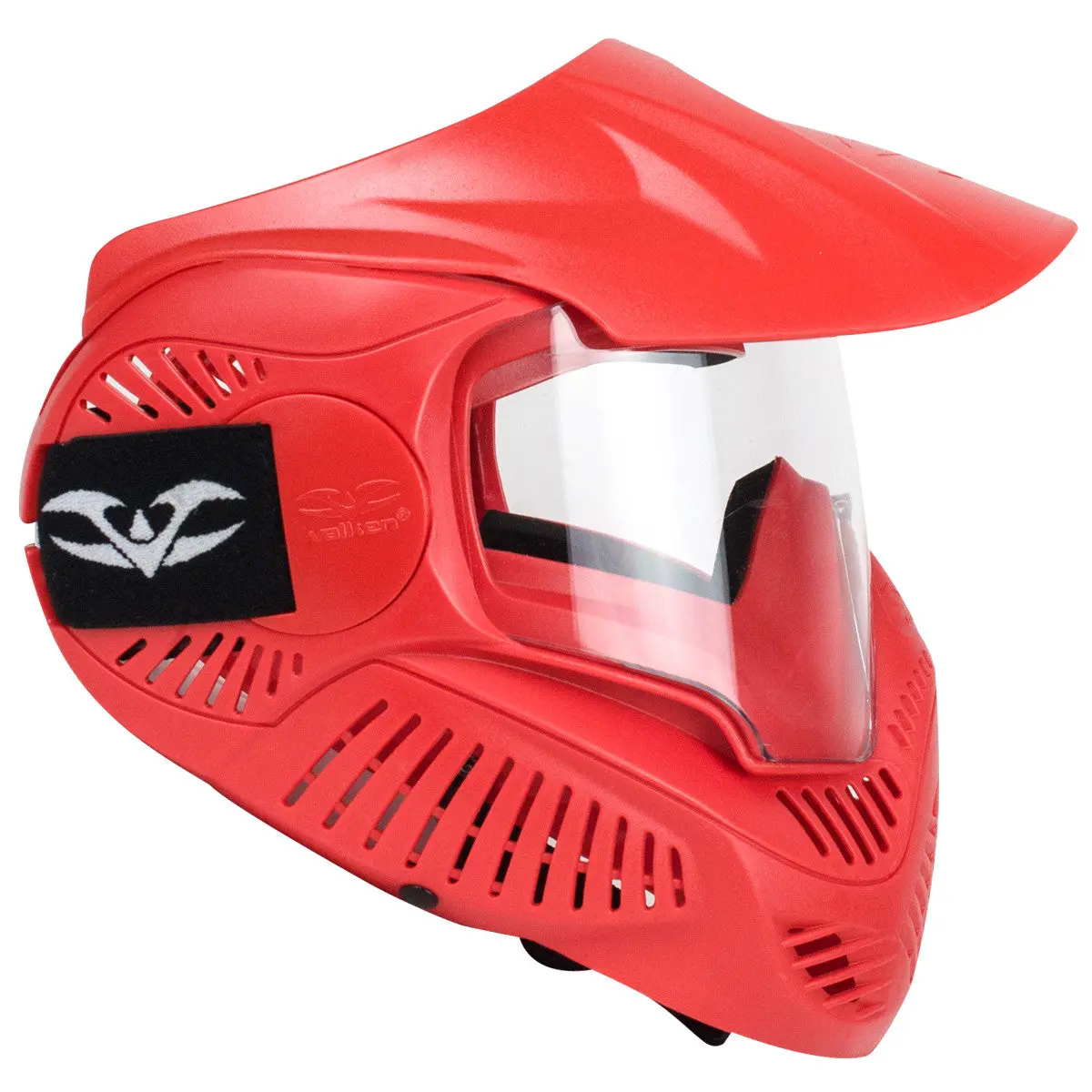 Valken Paintball Mi-3 Gotcha Goggle/Mask With Single Lens & Top Strap- Red 1