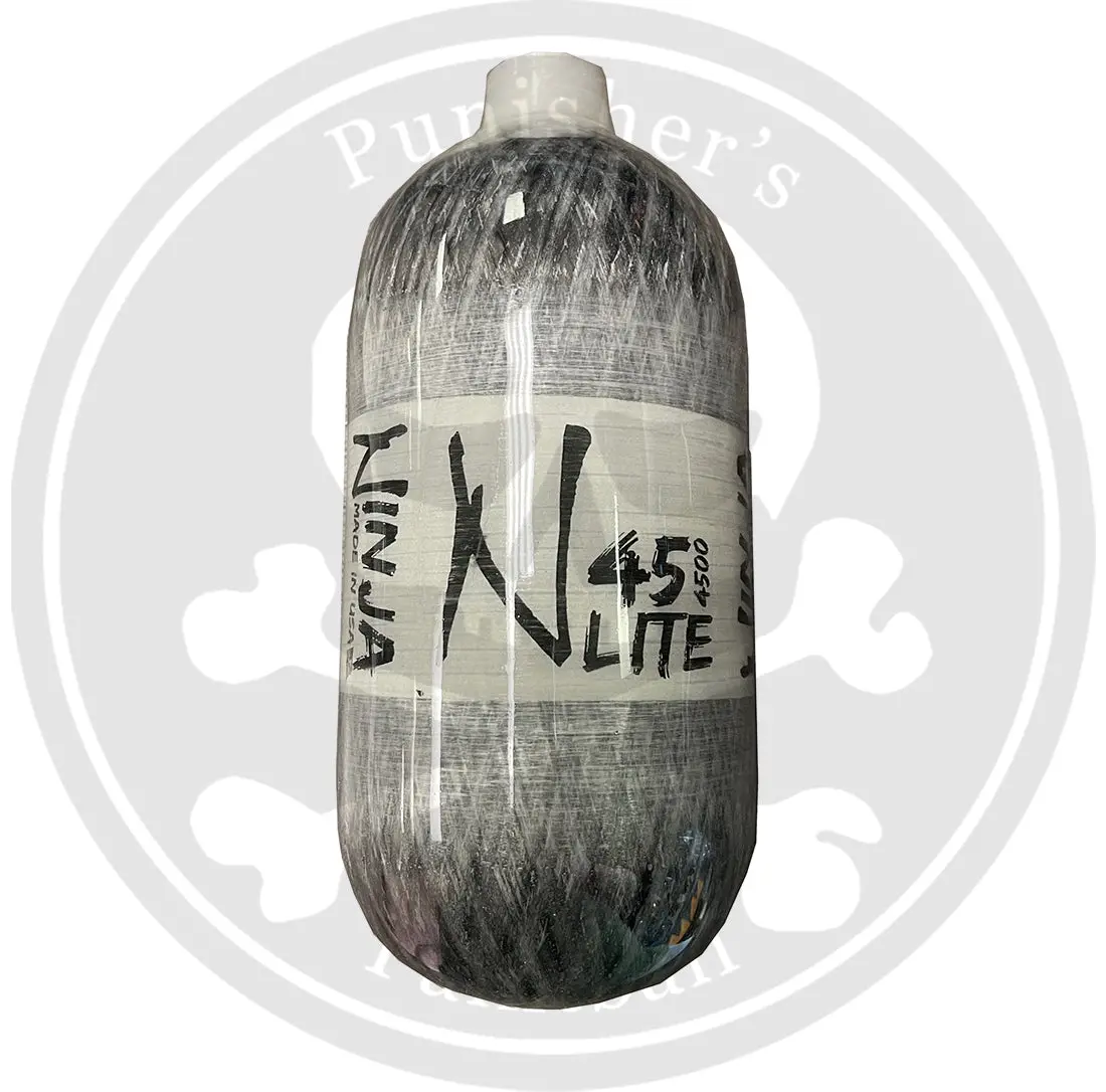 Ninja Carbon Fiber Lite 45/4500 Paintball Tank - Grey Ghost - Bottle Only 1