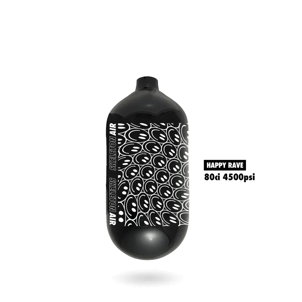 Infamous "Happy Rave" Skeleton Air  Hyperlight Paintball Tank (Bottle Only)  80Ci / 4500Psi 1