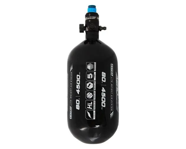 Hk Army Aerolite "Extra Lite" Tank W/ Pro Reg - 80Ci / 4500Psi - Black 1