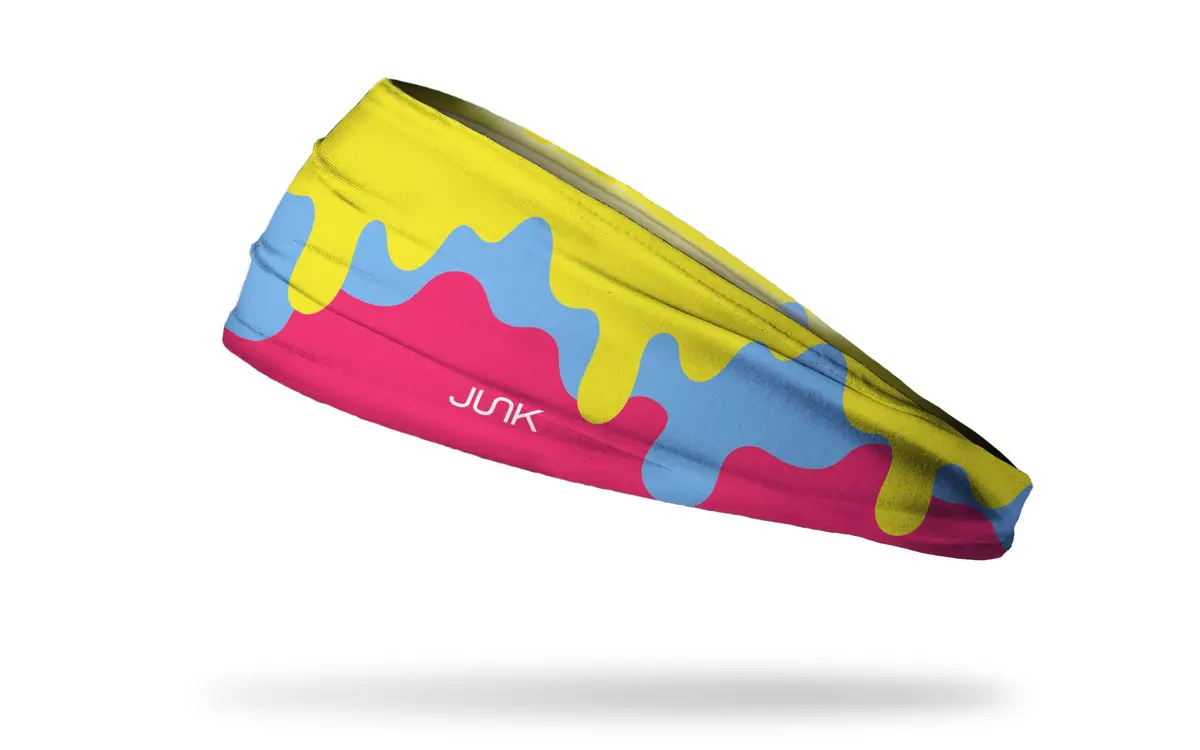 Hot Yellow Double Drip Big Bang Lite Headband 1