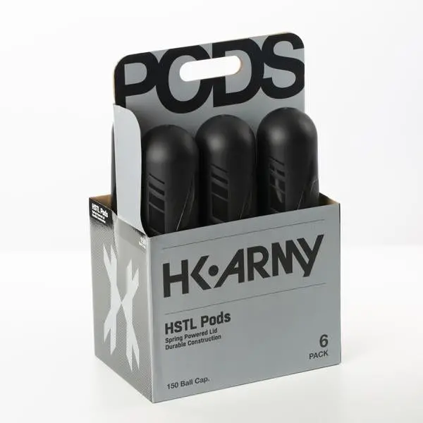 Hk Army Hstl Paintball Pods - Black (150 Round) - 6 Pack 1