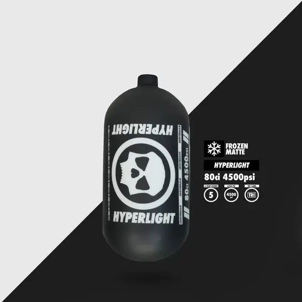 Infamous "Frozen Matte" Hyperlight Paintball Tank - 80/4500 Bottle Only 1