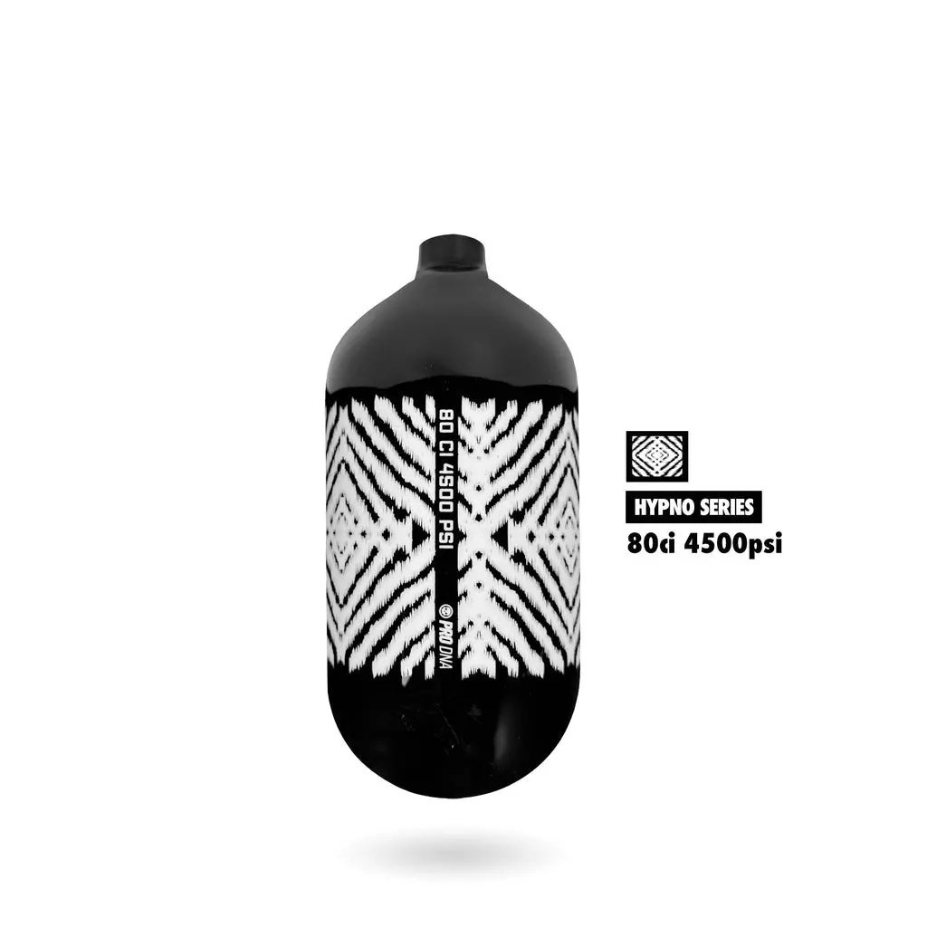 Infamous "Hypno" Skeleton Air Hyperlight Paintball Tank (Bottle Only) - Black / White - 80Ci / 4500Psi 1
