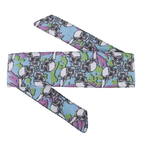 Hk Army Hostilewear Vintage Headband - Skulls Blue/Pink 1