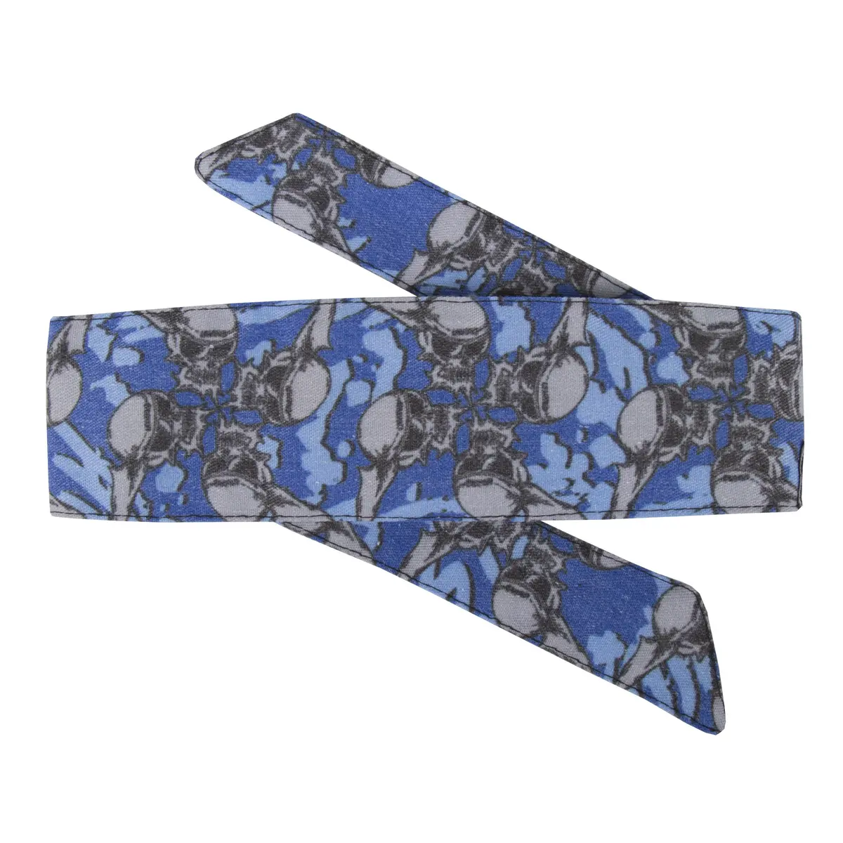 Hostilewear Vintage Headband - Skulls Blue 1