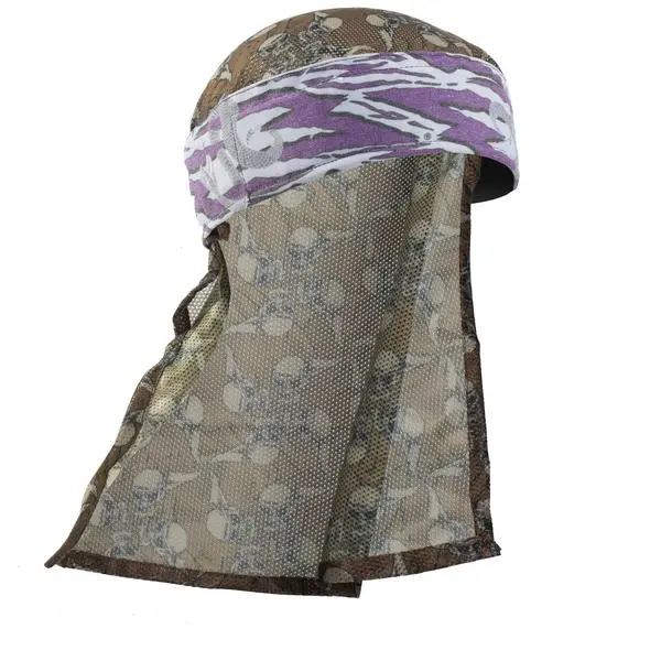 Hk Army Hostilewear Headwrap - Purple Snakes / Tan Mesh 1