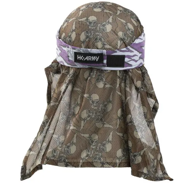 Hk Army Hostilewear Headwrap - Purple Snakes / Tan Mesh 2
