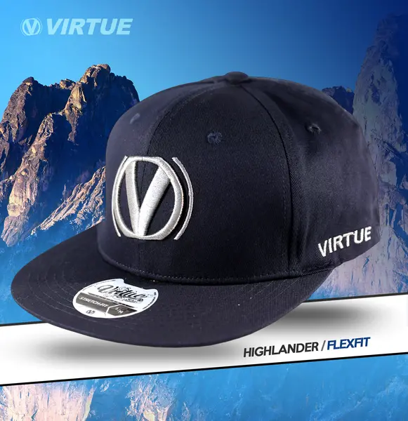 Virtue Highlander Fitted Hat - Navy Blue / Silver 1