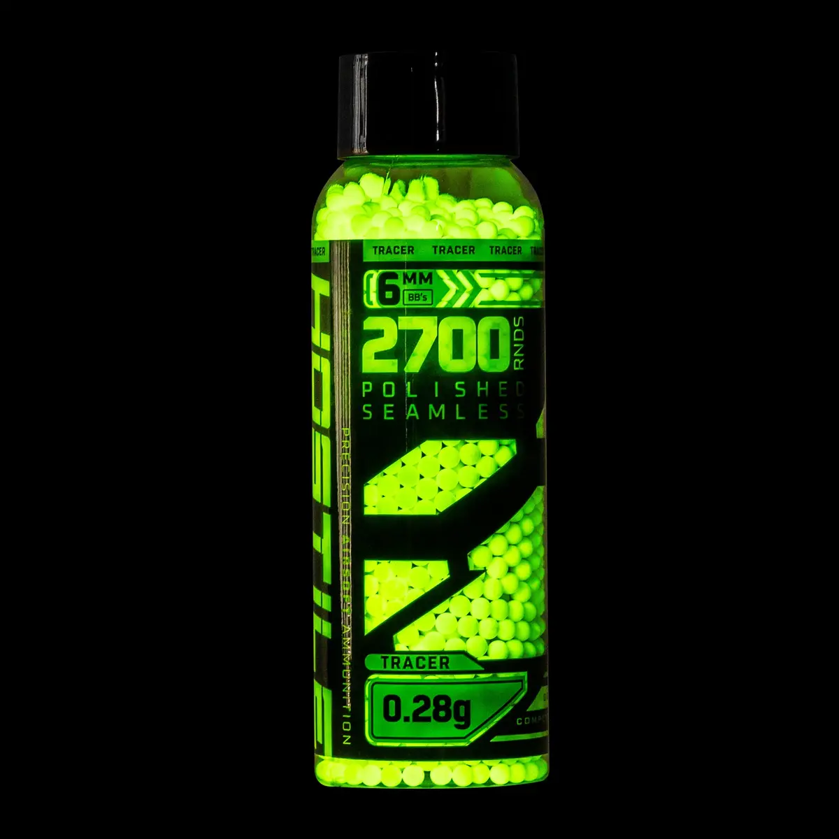 Hk Army Glowball™ Tracer .28G Bb's - 2700Ct - Green (Non Biodegradable) 1