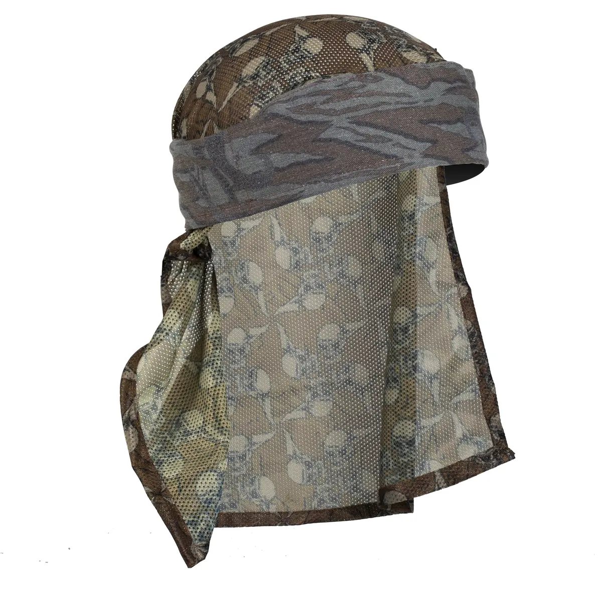 Hk Army Hostilewear Headwrap - Forest Snake / Tan Skull Mesh 1