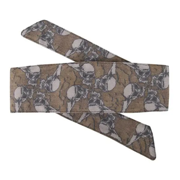 Hk Army Hostilewear Vintage Headband - Skulls Tan 1