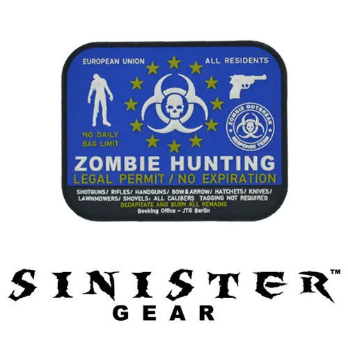 Sinister Gear "Hunting Permit" Pvc Patch - Color 1