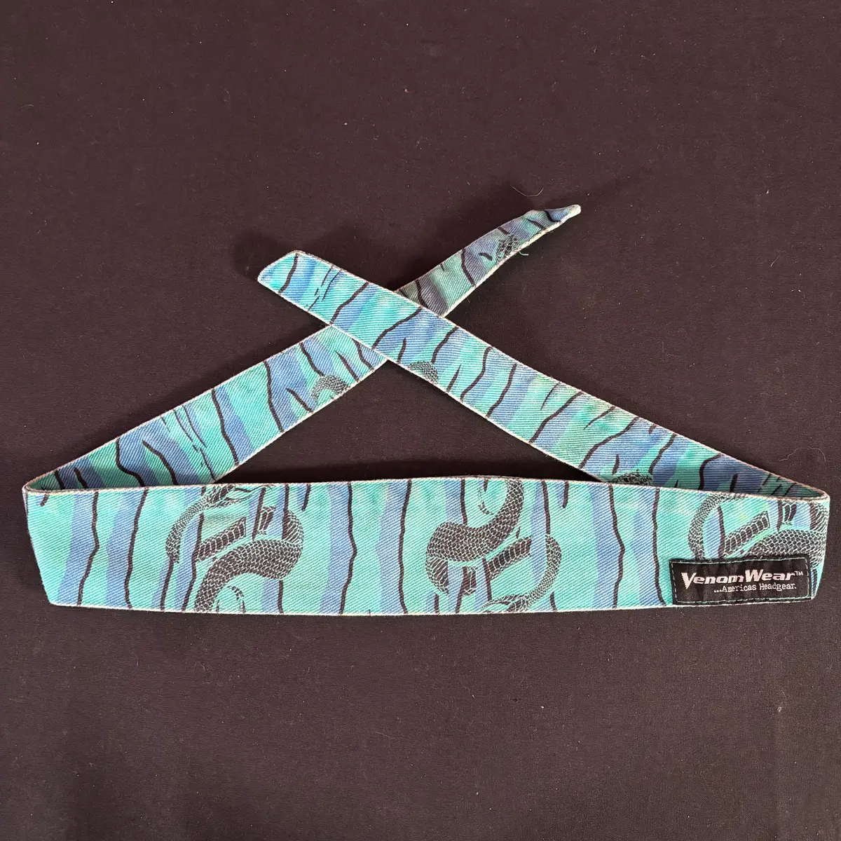 Used Venom Wear Headband - Teal Snake 1