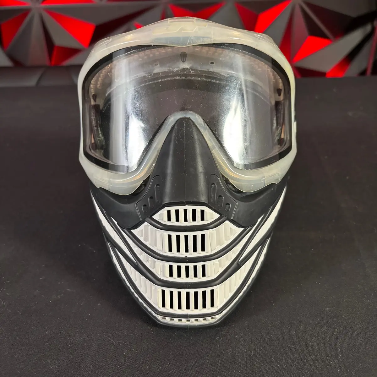 Used Jt Flex 8 Paintball Mask - Black/White W/ Clear Frame (New Clear) 1