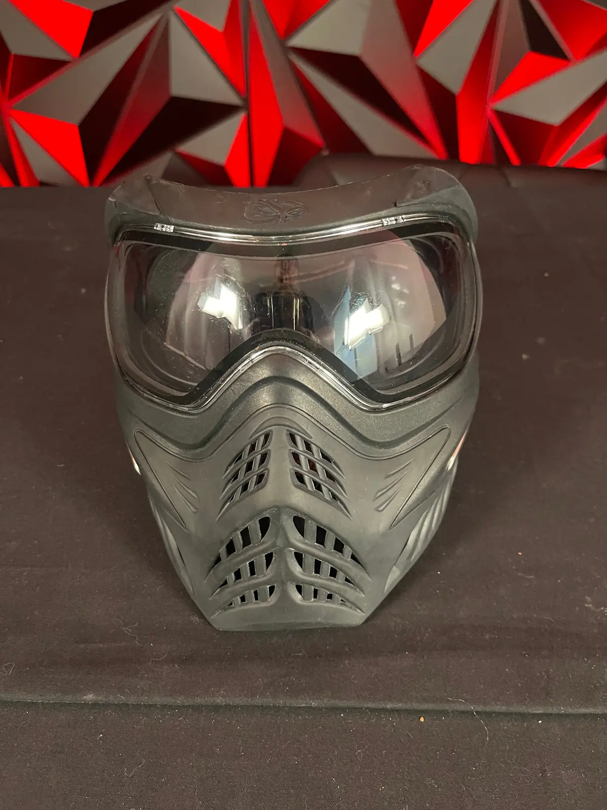 Used V-Force Grills Paintball Mask - Black W/ Camo Backstrap And Chin Strap 1
