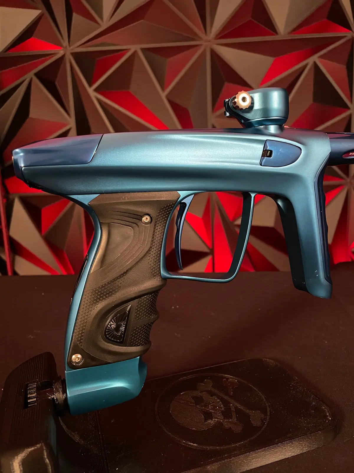 Used Dlx Luxe Tm40 Paintball Gun - Dust Blue / Polished Blue W/ Infamous Trigger & Ssc Bolt 1