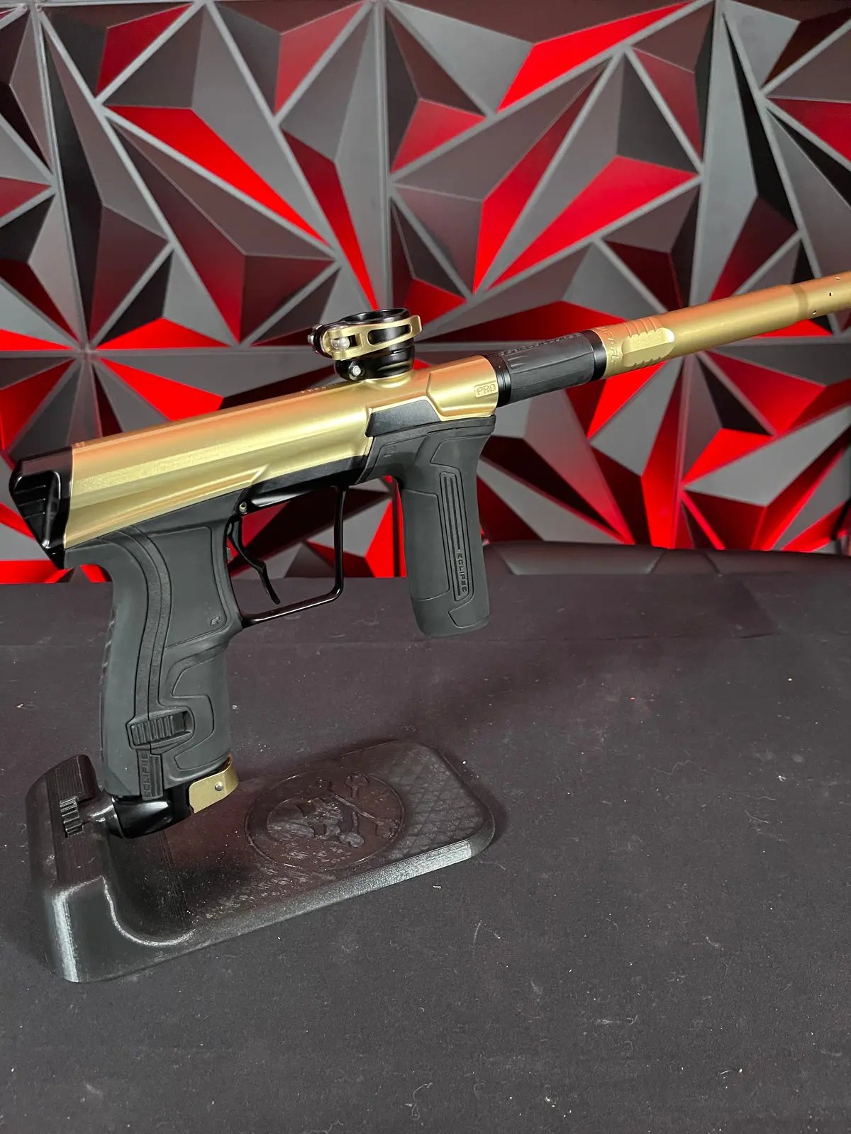 Used Planet Eclipse Cs2 Pro Paintball Gun - Gold/Black W/Full Fl Kit & Infamous Deuce Haptic Trigger 1