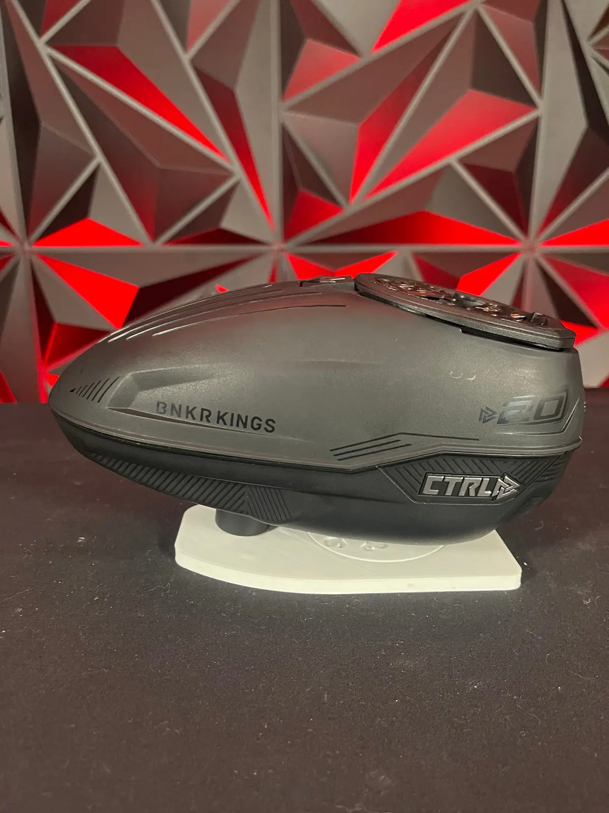 Used Bunker Kings Ctrl Paintball Loader - Black W/ 20+ Top Shell And Crown Sfii Speeded 1