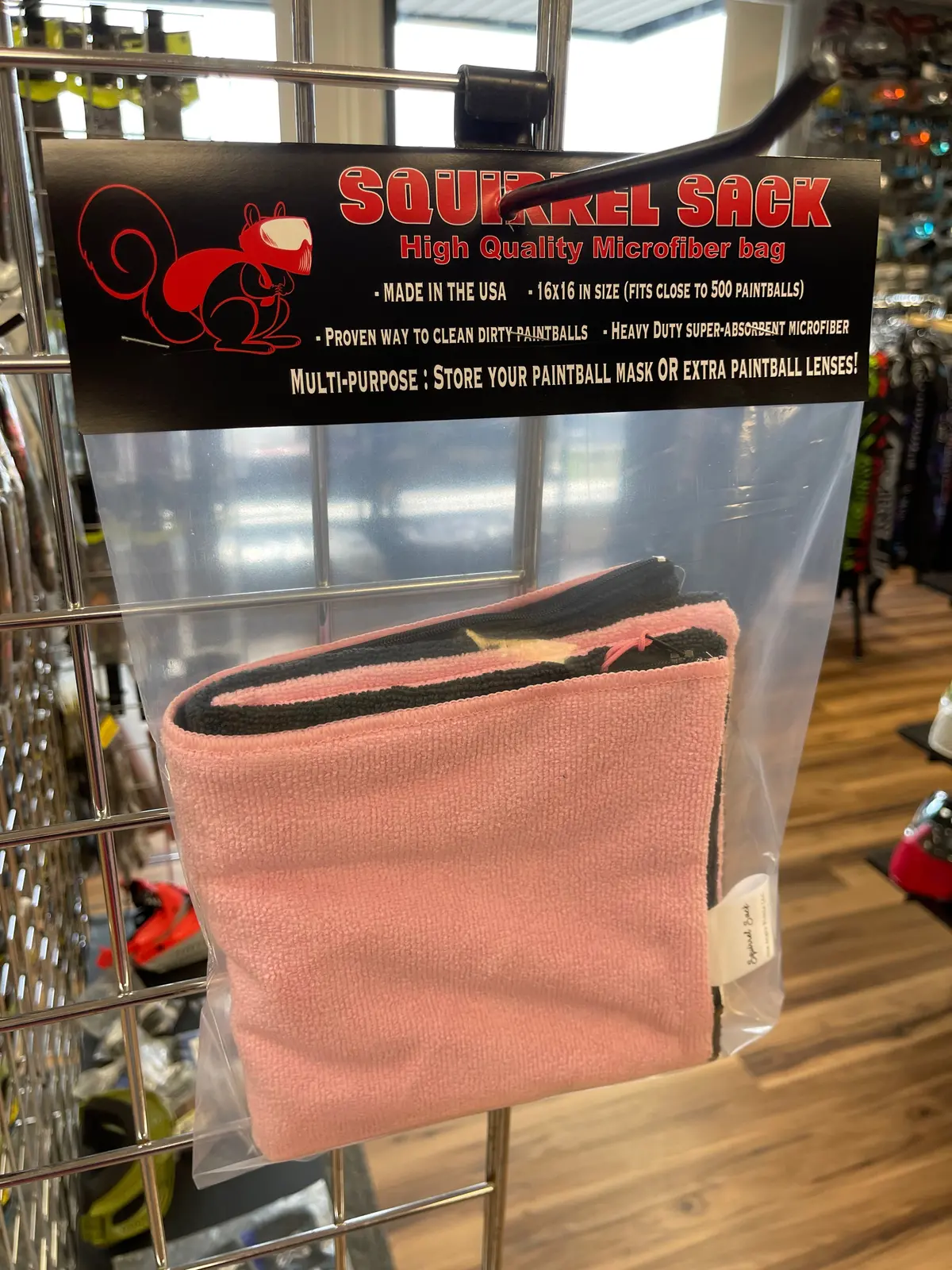 Squirrel Sack Microfiber Bag - Pink/Black 1