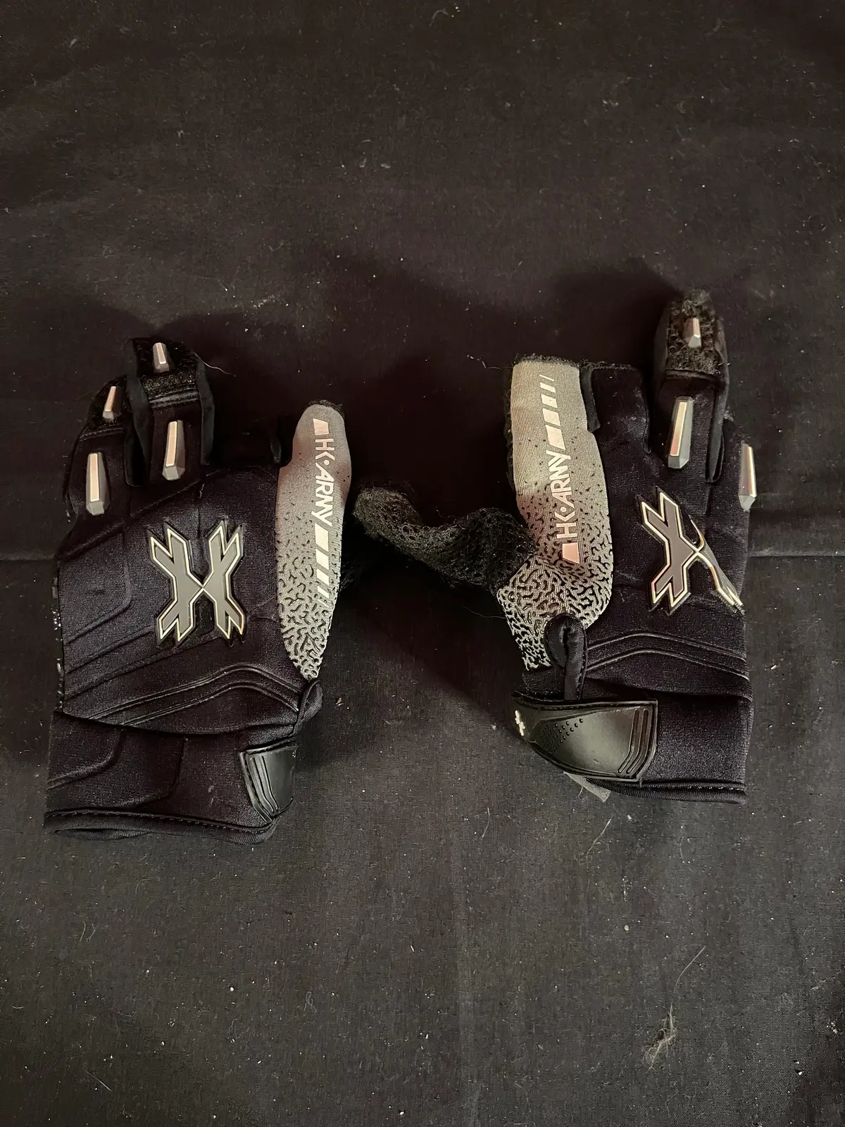 Used Hk Army Hardline Gloves - Graphite 1/2 Finger - Large 1