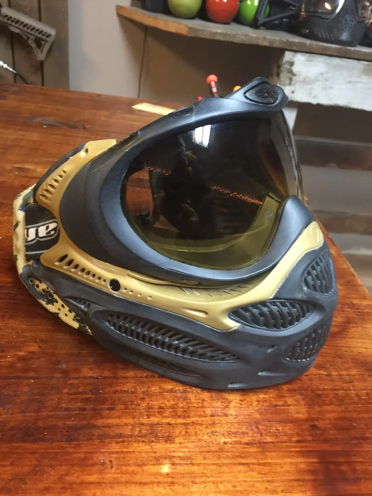Used Dye I3 Mask Gold With Leopard Ears 1