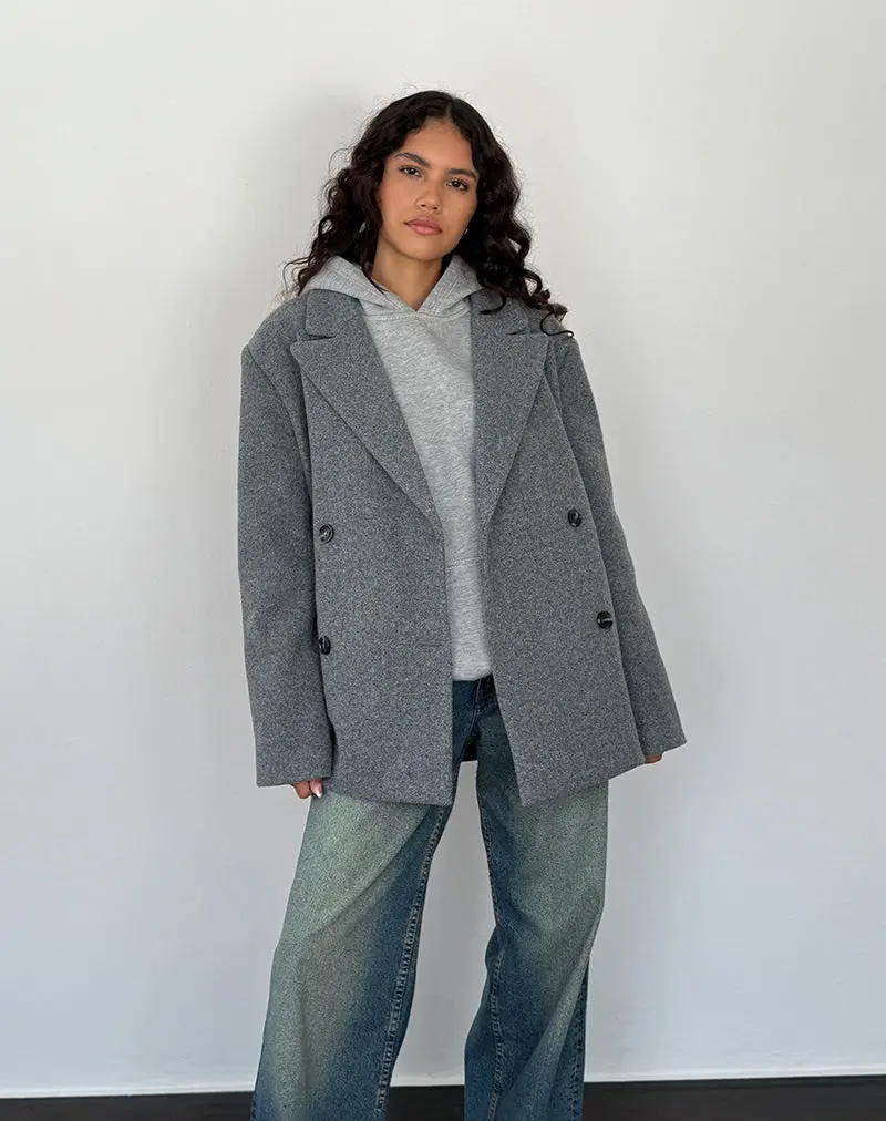 Binaiya Oversized Blazer In Grey 1