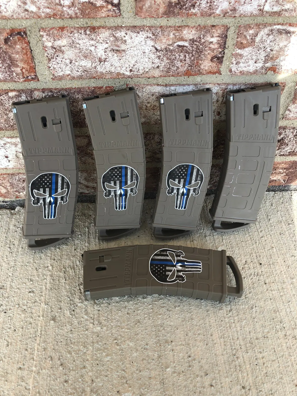 Used Tippmann Tmc 20 Round Magazines (Pack Of 5) - Tan 1