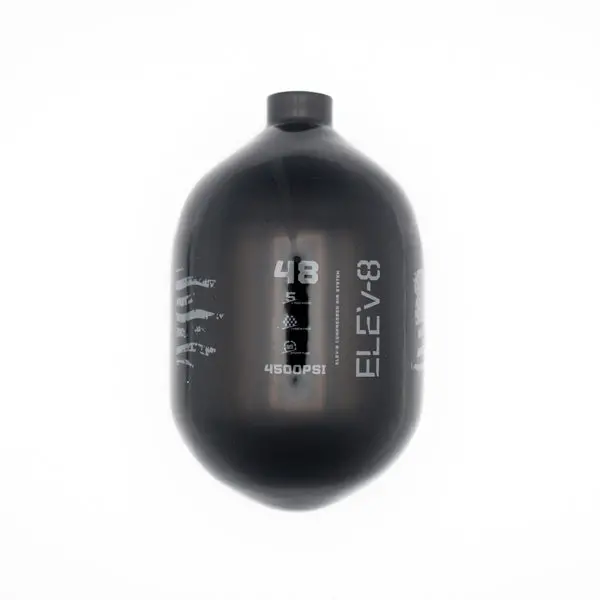 Elev-8 48Ci/4500Psi Air Tank Bottle Only - Gloss Black/Pewter Flag 1