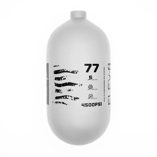 Elev-8 77Ci/4500Psi Air Tank Bottle Only - Matte Grey/Black Flag 1