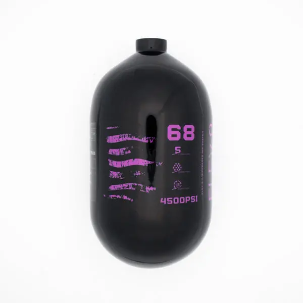 Elev-8 68Ci/4500Psi Air Tank Bottle Only - Gloss Black/Purple Flag 1