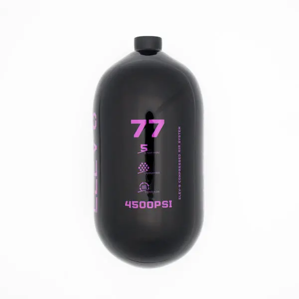 Elev-8 77Ci/4500Psi Air Tank Bottle Only - Gloss Black/Purple Elev-8 Logo 1