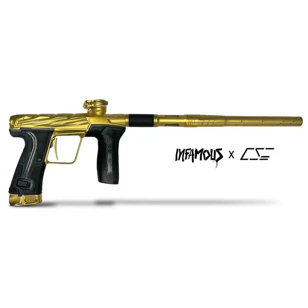 Infamous Edition Planet Eclipse Cs3 Paintball Gun - Cartel (All Gold) 1
