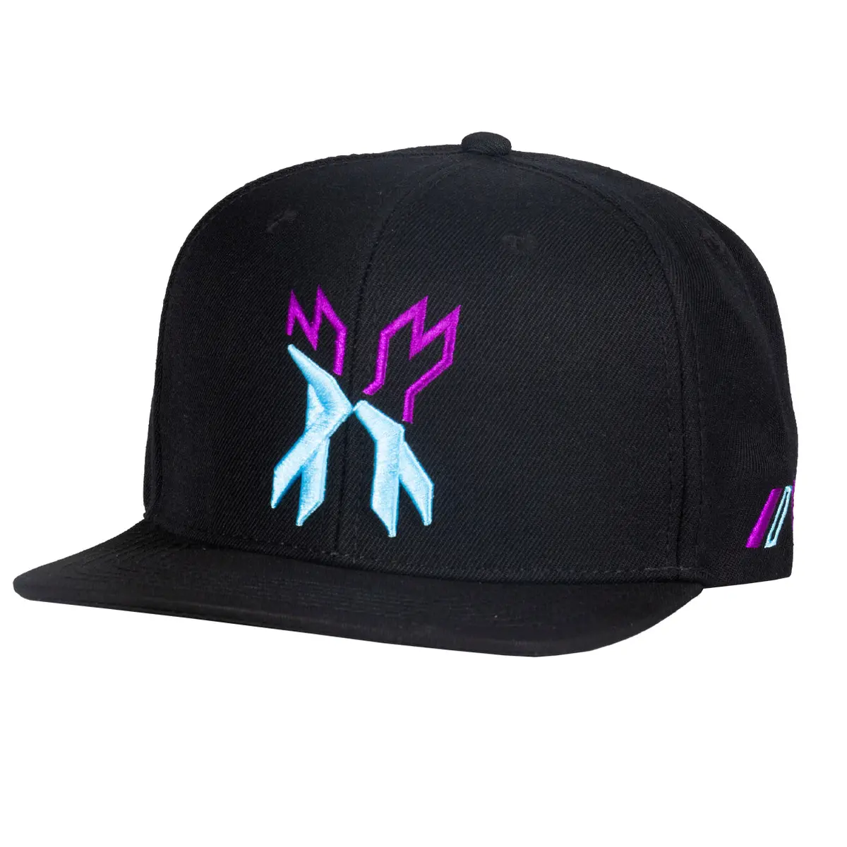 Hk Army Split Snapback Hat - Black/Blue/Purple 1