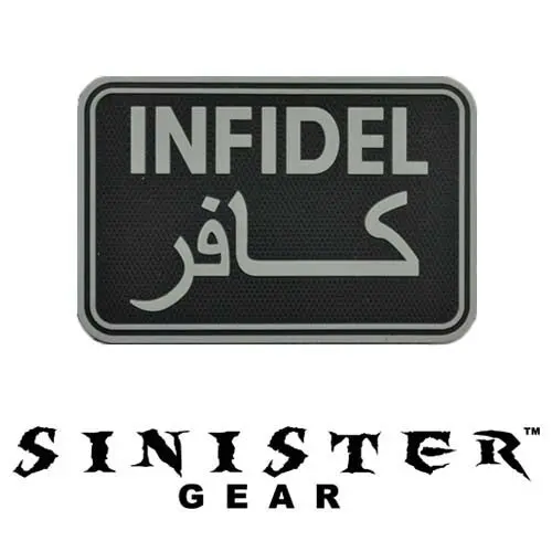 Sinister Gear "Infidel" Pvc Patch - Black/Grey 1