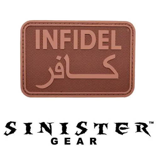 Sinister Gear "Infidel" Pvc Patch - Brown 1