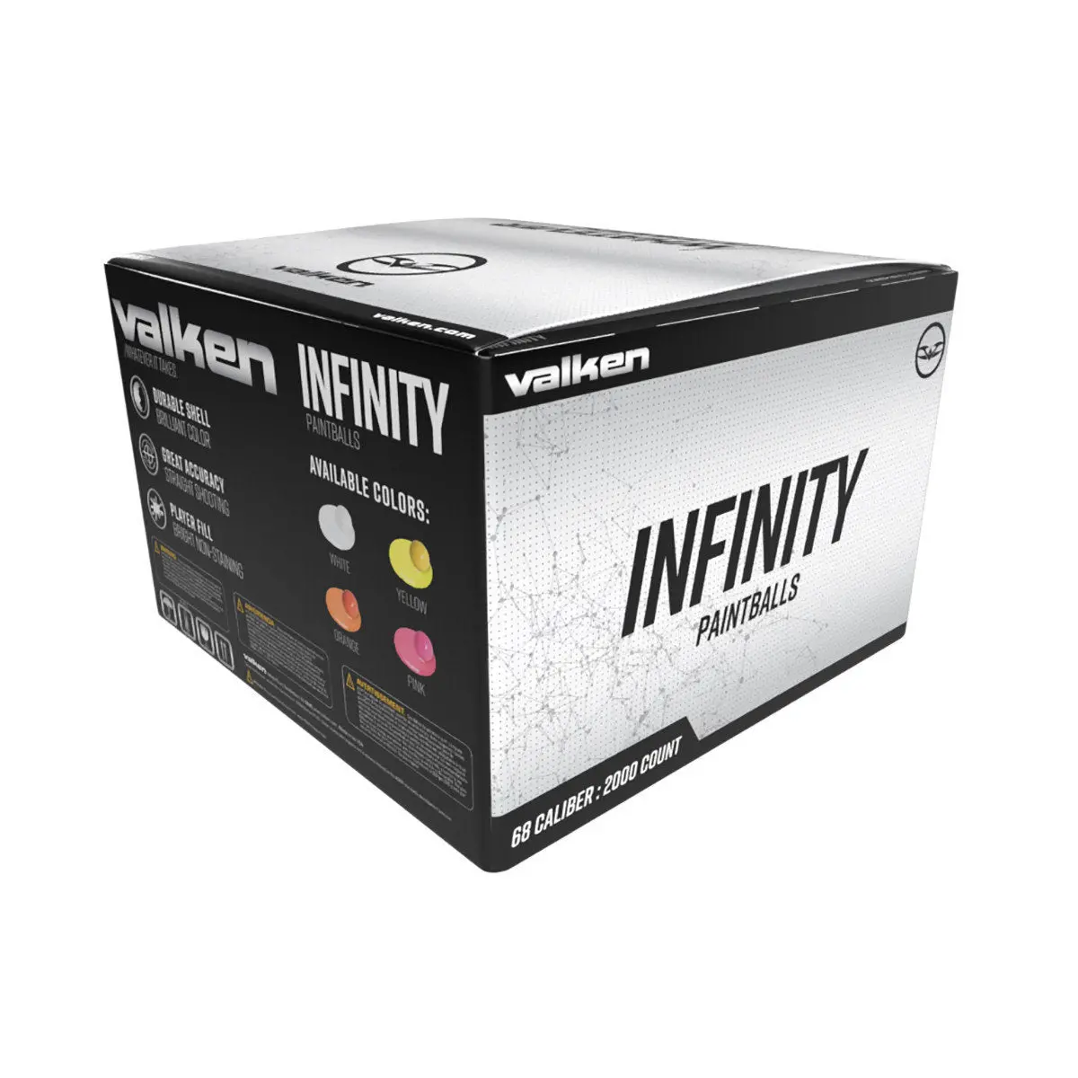 Valken Infinity Paintballs - Orange Shell/Orange Fill - 2000 Count 1