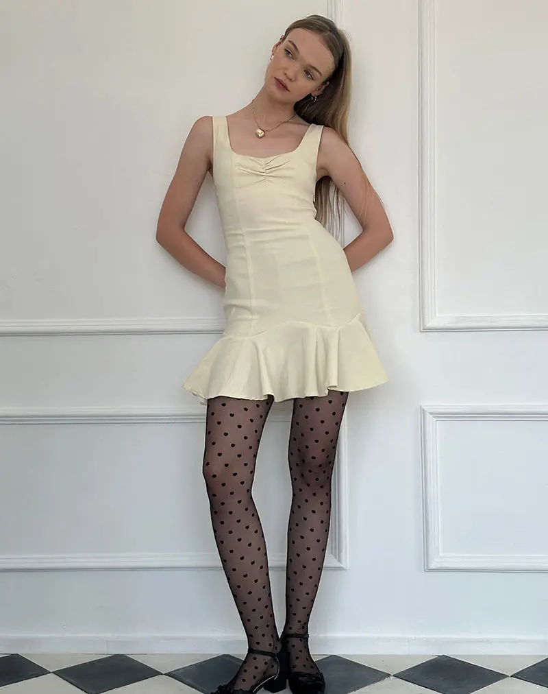 Jetsam Mini Dress In Cream 1