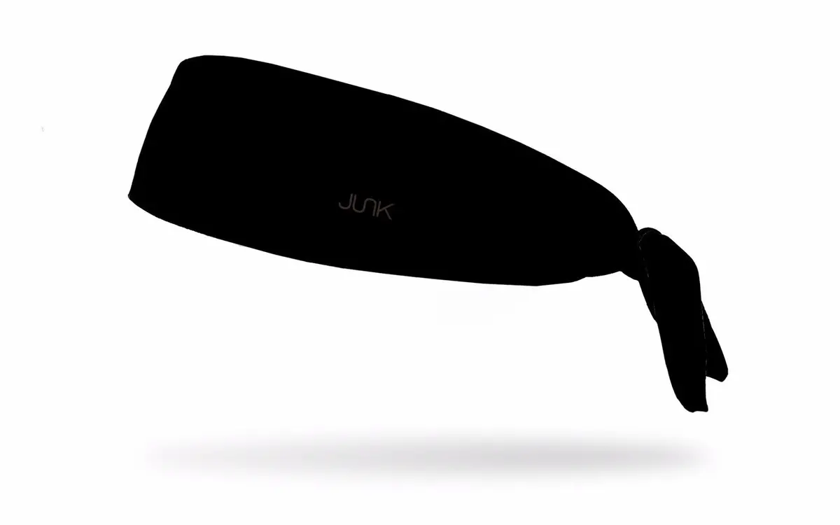 Jet Black Flex Tie Headband 1