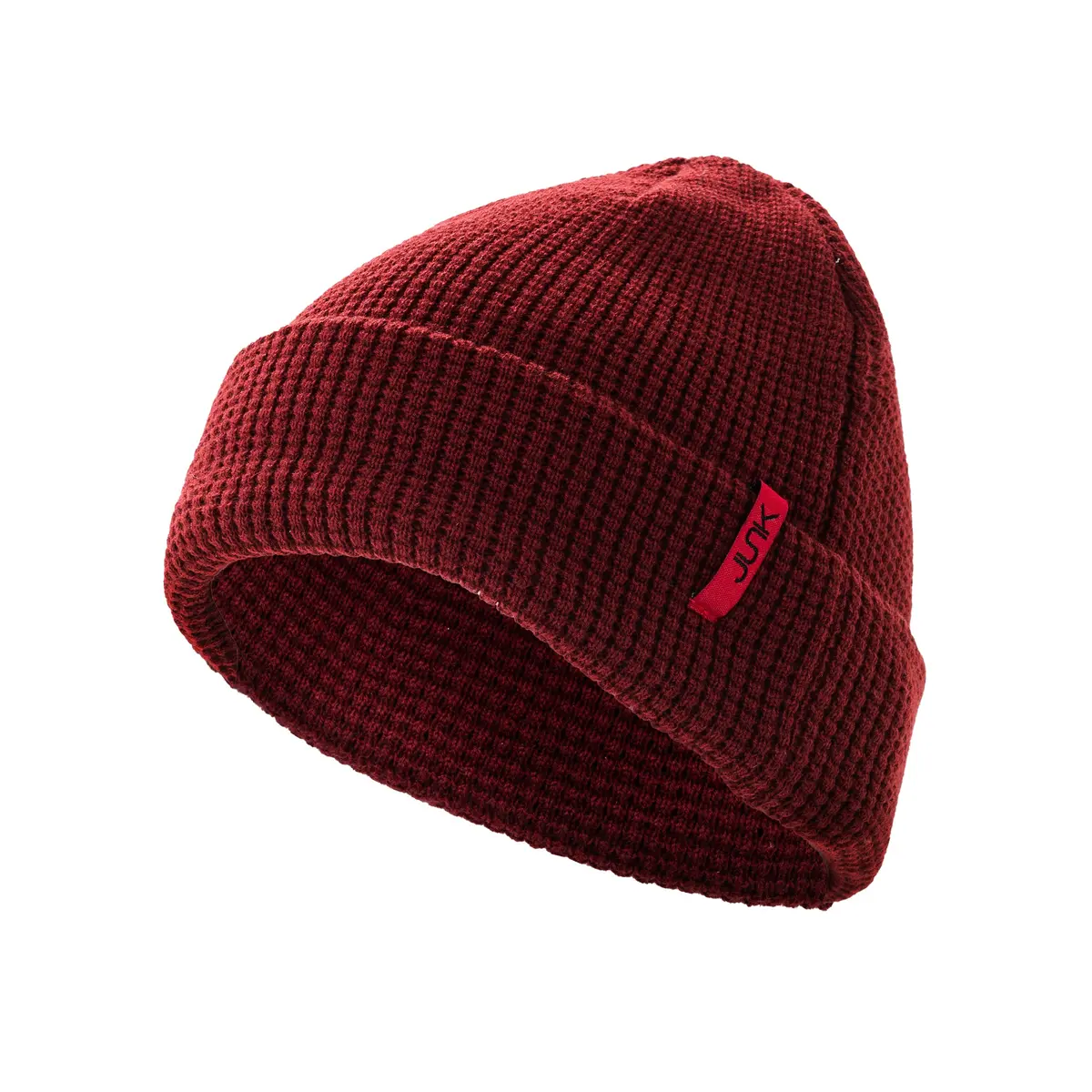 Maroon Waffle Knit Beanie 1