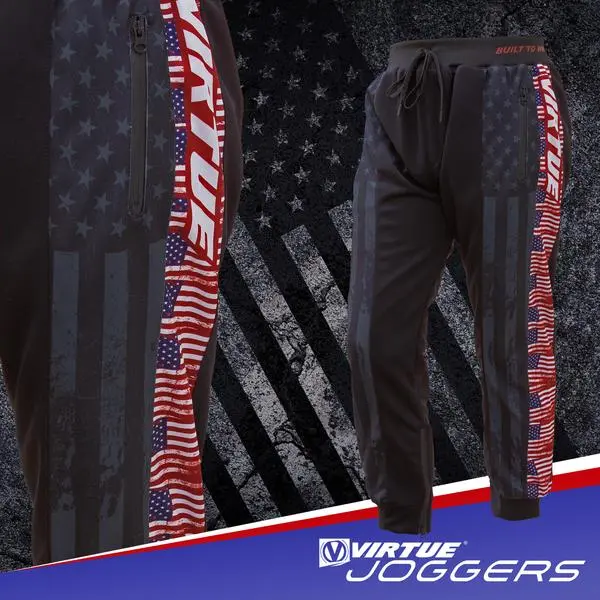 Virtue Jogger Paintball Pants - Patriot Flag - Black 1