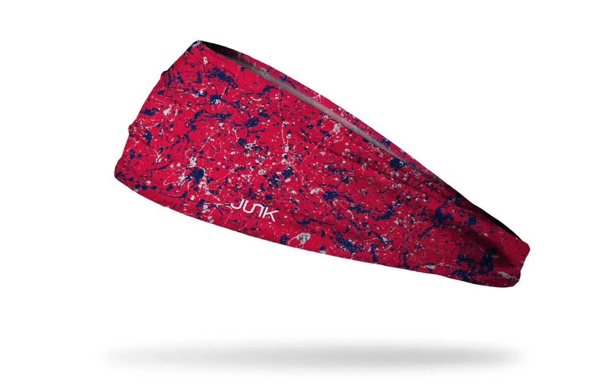 Red Midnight Silver Splatter Big Bang Lite Headband 1