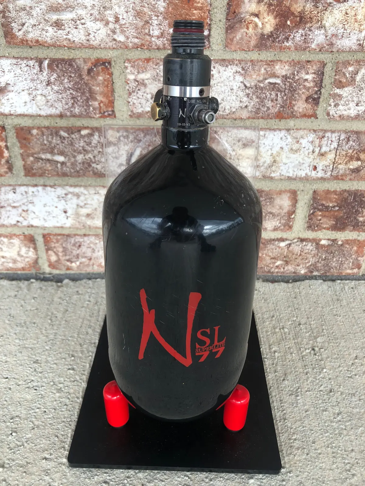 Used Ninja Sl 77/4500 Paintball Tank - Black/ Red 1