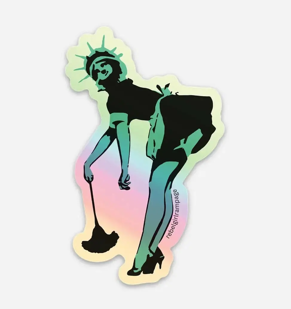 Lady Liberty Holographic Vinyl Sticker 1