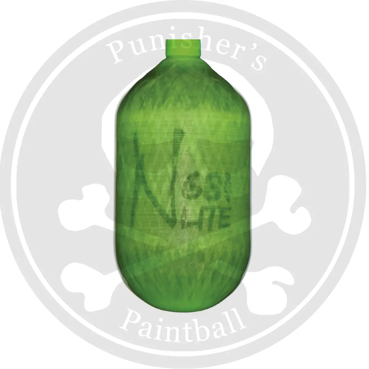 Ninja Carbon Fiber Lite 68/4500 Paintball Tank - Lime - Bottle Only 1