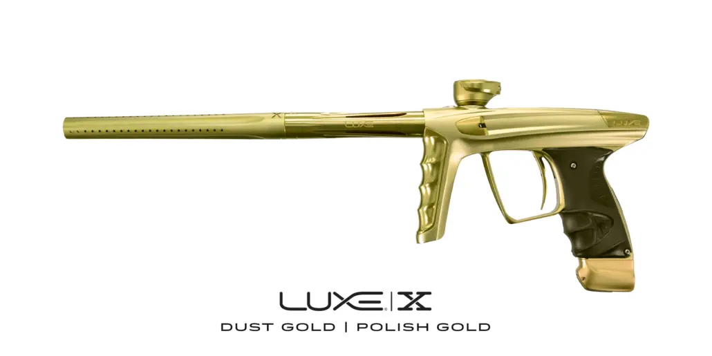 Dlx Luxe X Paintball Marker - Dust Gold / Polished Gold 1