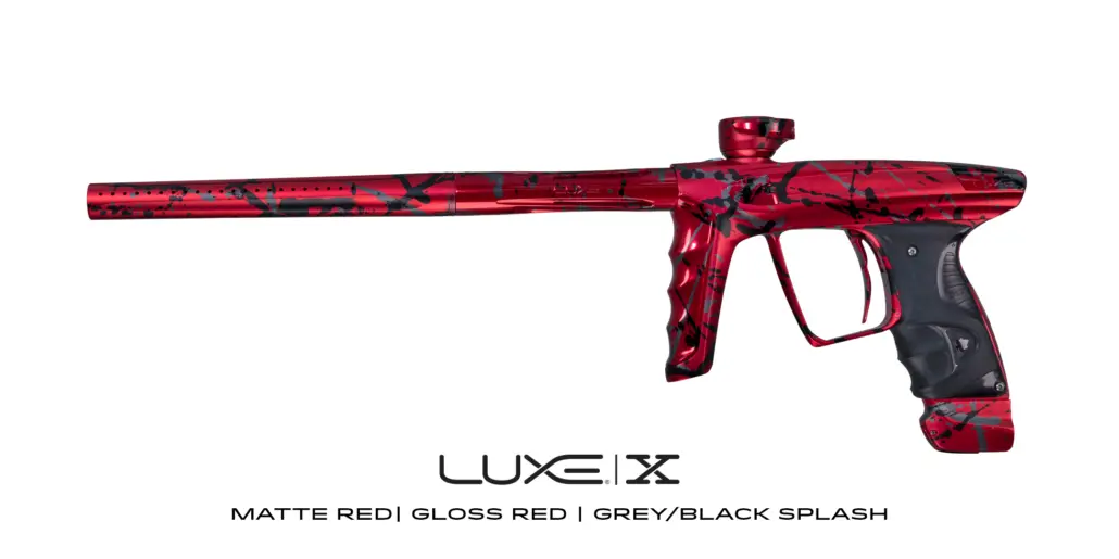 Dlx Luxe X Paintball Marker - Matte Red I Gloss Red I Grey/Black Splash 1