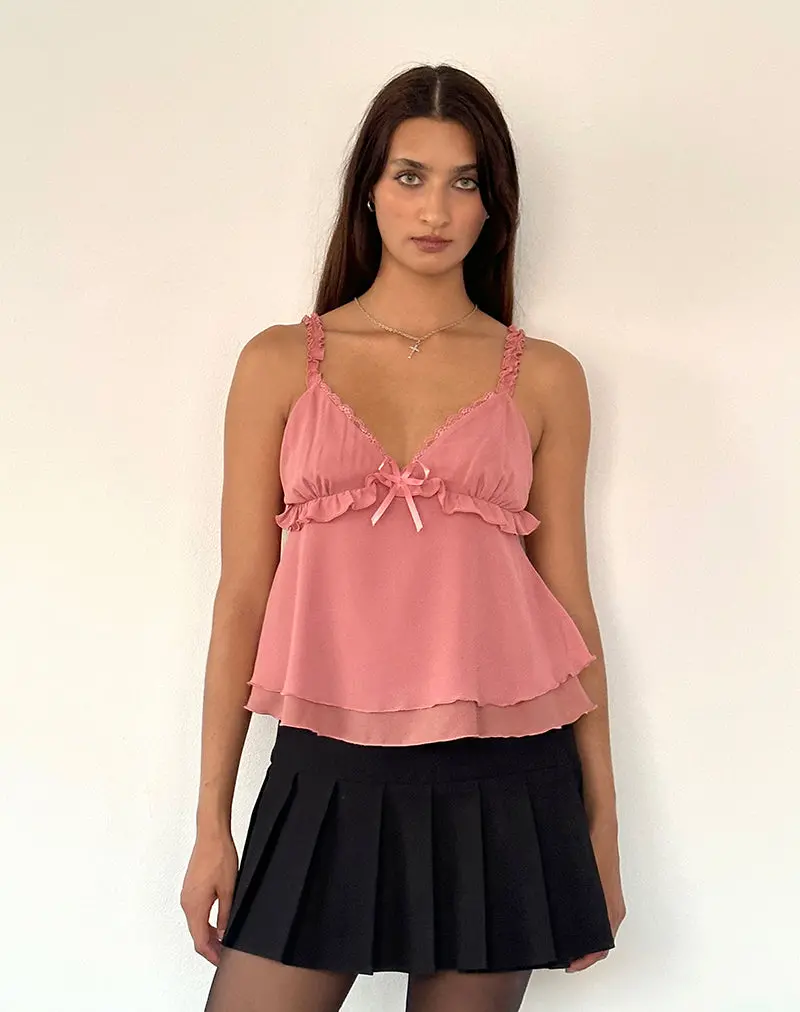 Melinda Frill Cami Top In Chiffon Blush 1
