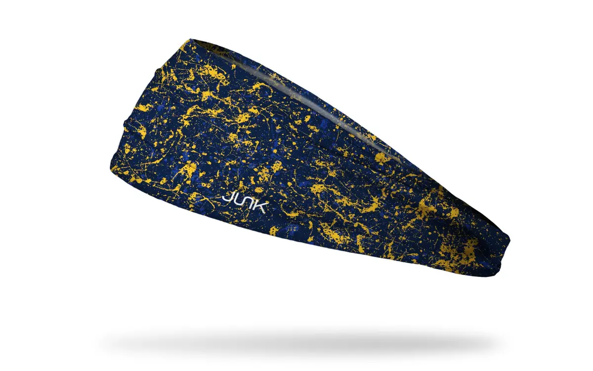 Navy Yellow Blue Splatter Big Bang Lite Headband 1
