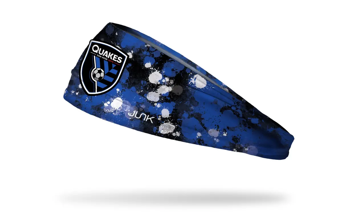 San Jose Earthquakes: Splatter Big Bang Lite Headband 1